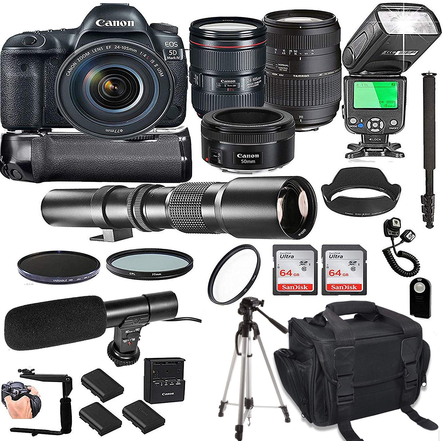 Buy Canon EOS 5D Mark IV with 24-105mm f/4 L is II USM + 50mm 1.8